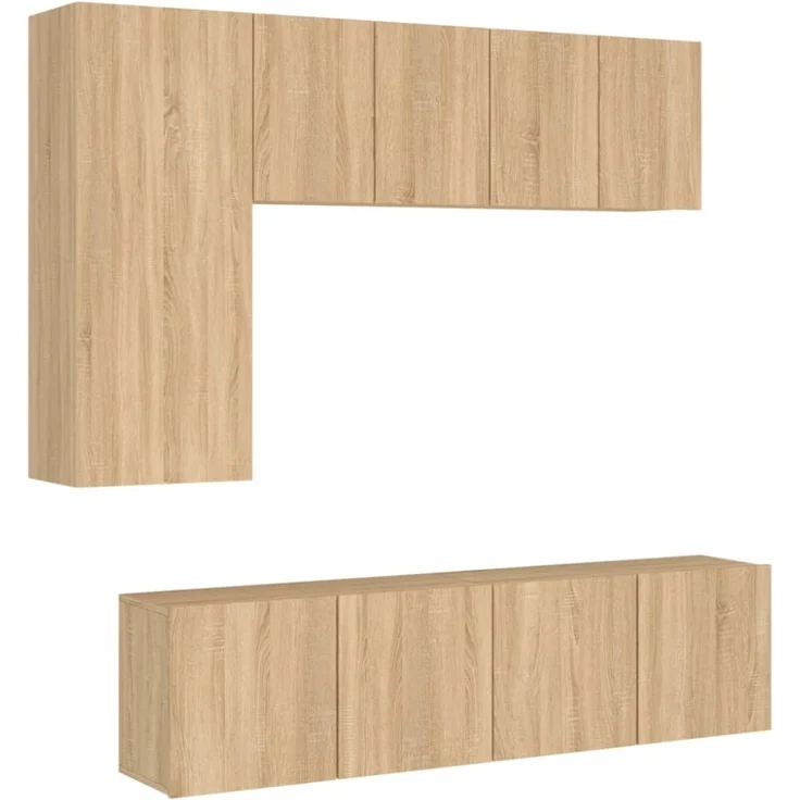 vidaXL 5-tlg. Wohnwand Sonoma-Eiche Holzwerkstoff 3216466 – Bild 11