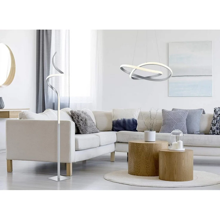 lightling LED Stehlampe Wibke, LED fest integriert, Warmweiß, Sensordimmer, Memory Funktion, IP20