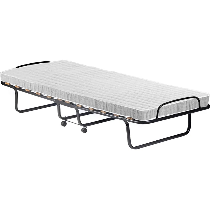 Dmora Tellus-Klappbett, Feldbett mit 12 Latten, inklusive Matratze, platzsparendes Kinderbett, 100 % Made in Italy, 80 x 190 x 37 cm – Bild 6