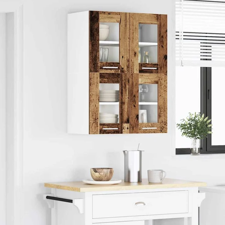 vidaXL Hängeschrank 2 stk. Altholz 60 x 31 x 40 cm Holzwerkstoff 884223 – Bild 4