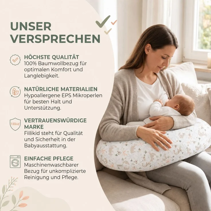 Fillikid Stillkissen Stillkissen EPS Mikroperlen 190 cm Exklusiv – Bild 8