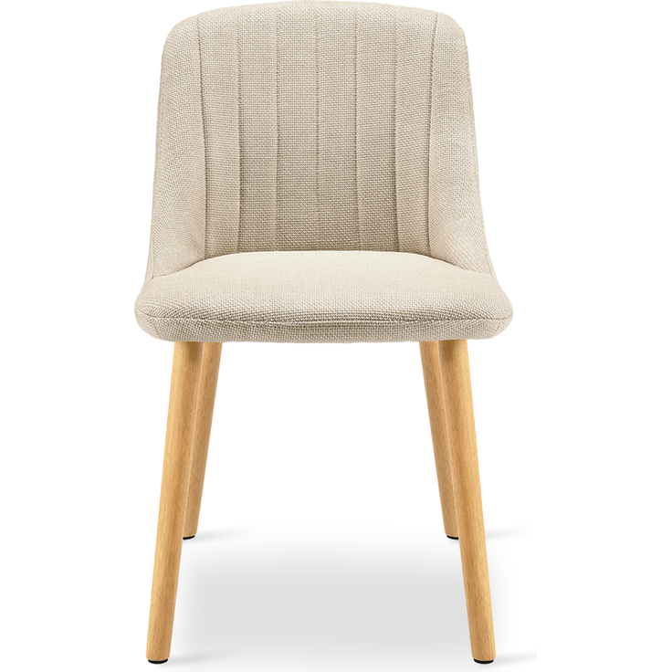 GOEURVANT 993 Esszimmerstühle 6er-Set, Webstoff - Beige – Bild 3