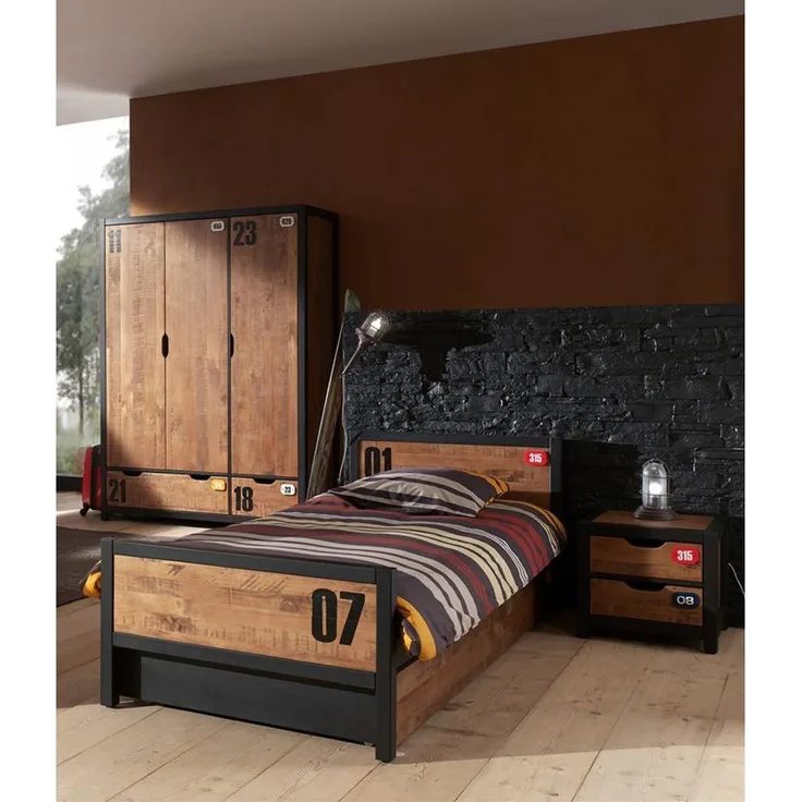 Vipack 'Alex' 3-tlg. KInderzimmer-Set inkl. Bettschublade