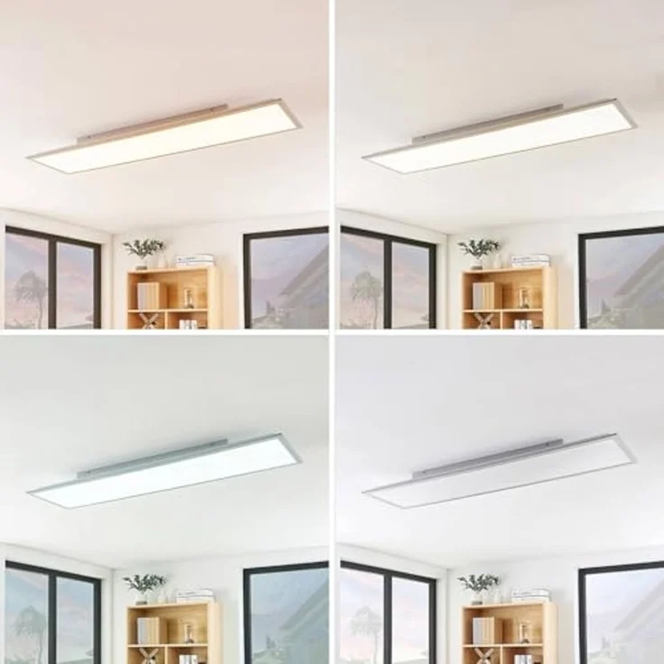 Lindby LED Panel Stenley, LED, Kunststoff Weiß Farbwechsel warmweiß / tageslicht IP20 mit Fernbedienung, LED 36 W gesamt, Farbwechsel warmweiß / tageslicht – Bild 3