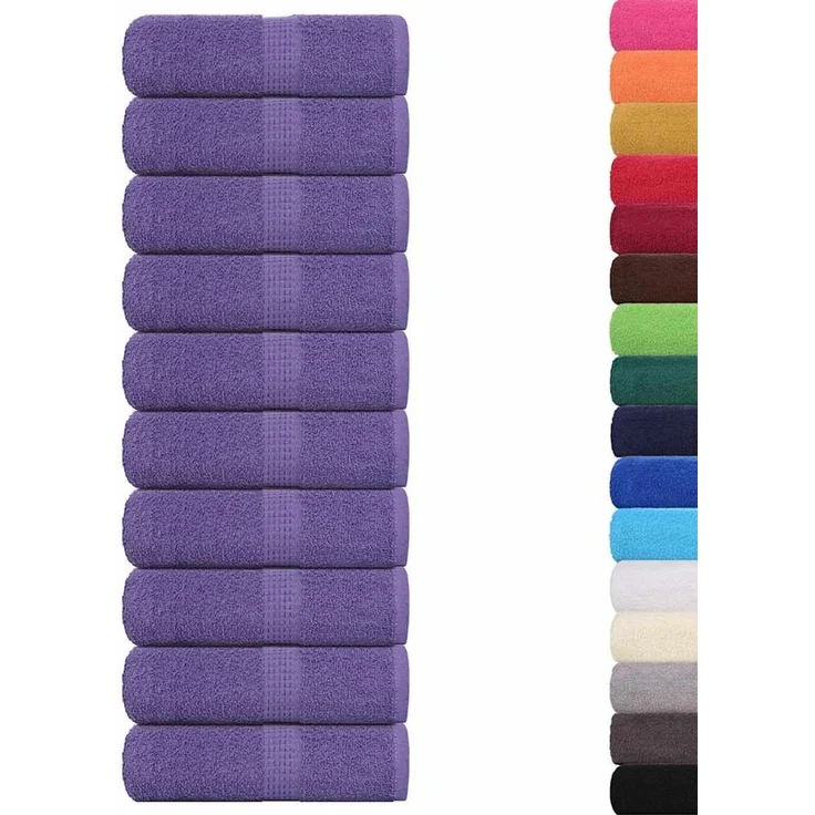 vidaXL Waschtücher FROGN 10 Stk. Lila 30x30 cm 360 g/m² 136874 – Bild 2