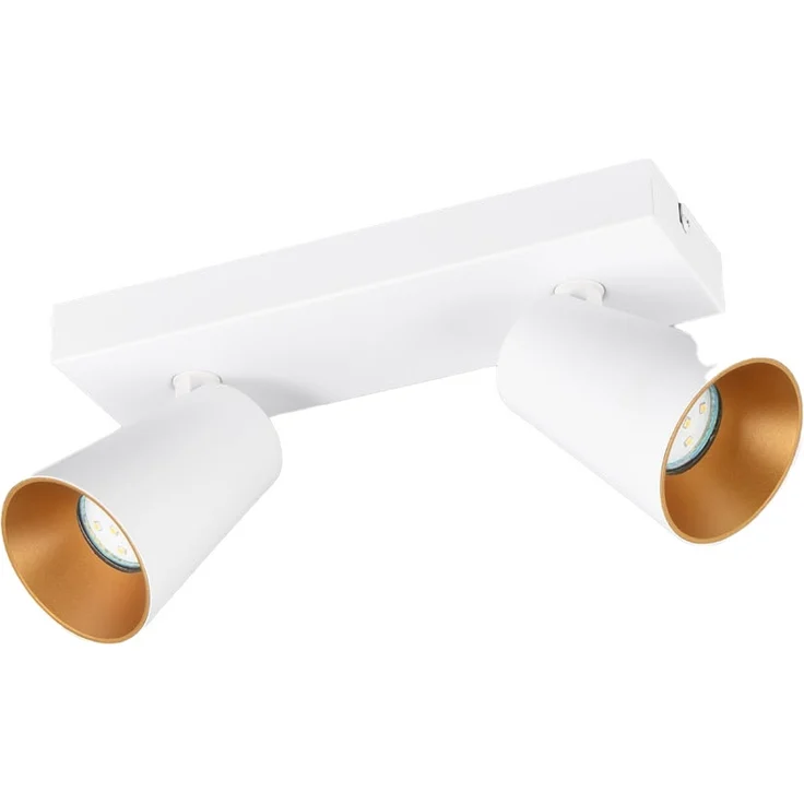 Deckenstrahler SHARP Weiß Gold 2-flammig, Breite 28cm – Bild 2