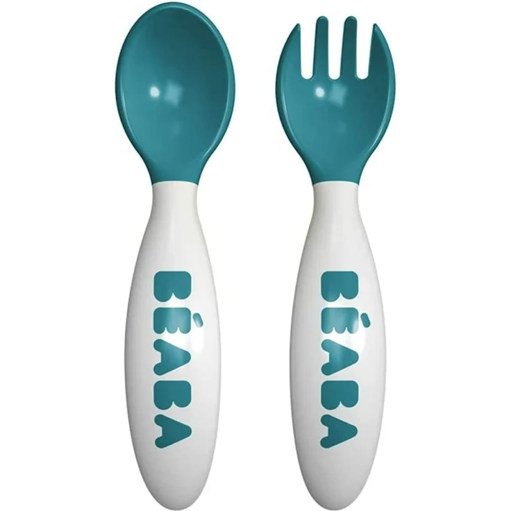 Beaba Ergonomisches Besteck Blau Blau – Bild 1