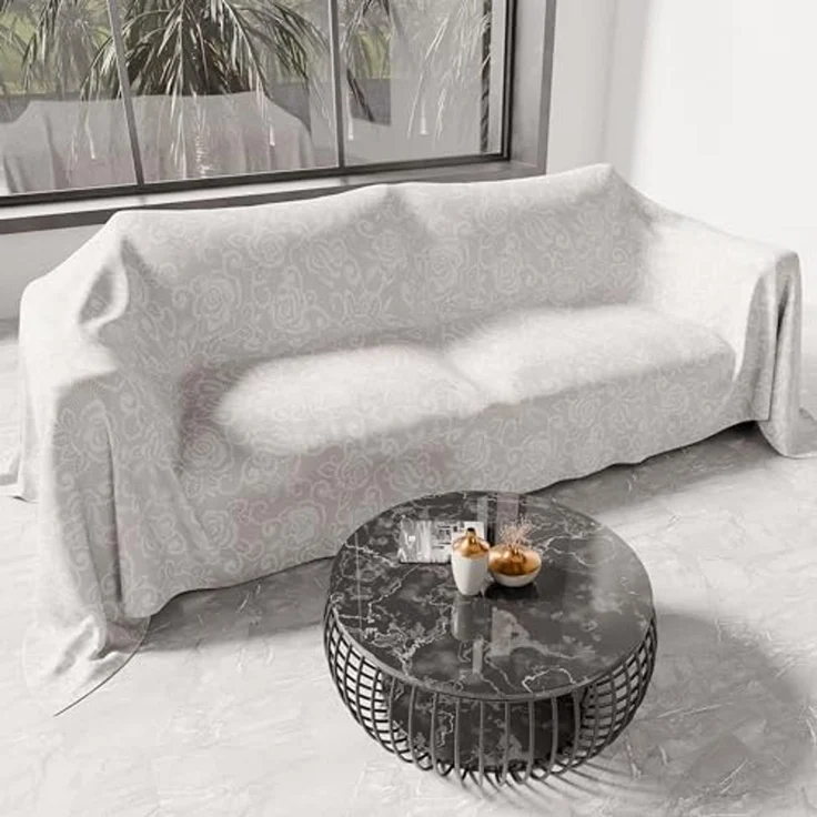 PETTI Artigiani Italiani - Tagesdecke für Einzelbett, Frühling und Sommer, leichte Decke für Einzelbett, Bettdecke, Spitze, Rosen, Taupé, 100% Made in Italy – Bild 1