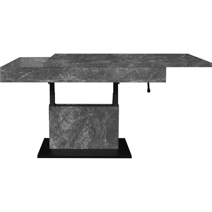 Couchtisch Höhenverstellbar Else 1 110x59x60 Holz Keramikoptik Grau – Bild 4