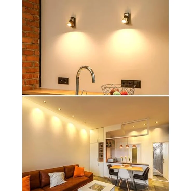 Lepro GU10 LED Warmweiss 4W Lampe, 2700K Warmweiß, 345 Lumen, 100° Abstrahlwinkel, Dimmbar Reflektorlampe, Energiesparendes LED Leuchtmittel für Wohnzimmer, Küche, Schlafzimmer, 10 Stück – Bild 7