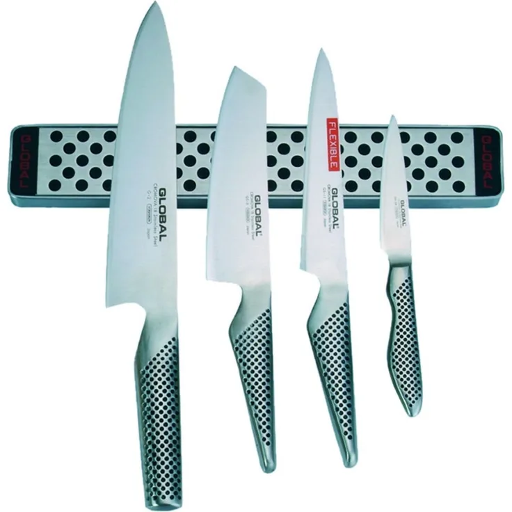 Global G-251138/M30 Messerset und Magnetleiste, 5 teilig