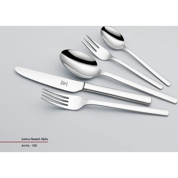 Brenger Besteck 30-teilig ALPHA - Esszimmer Besteck in Silber – Bild 2