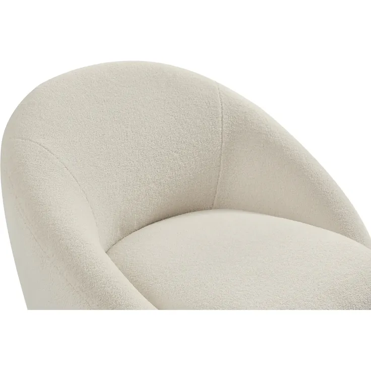 Vente-unique - LACARA Sessel Stoff Weiß - B 78 cm x H 70 cm x L 88 cm – Bild 4
