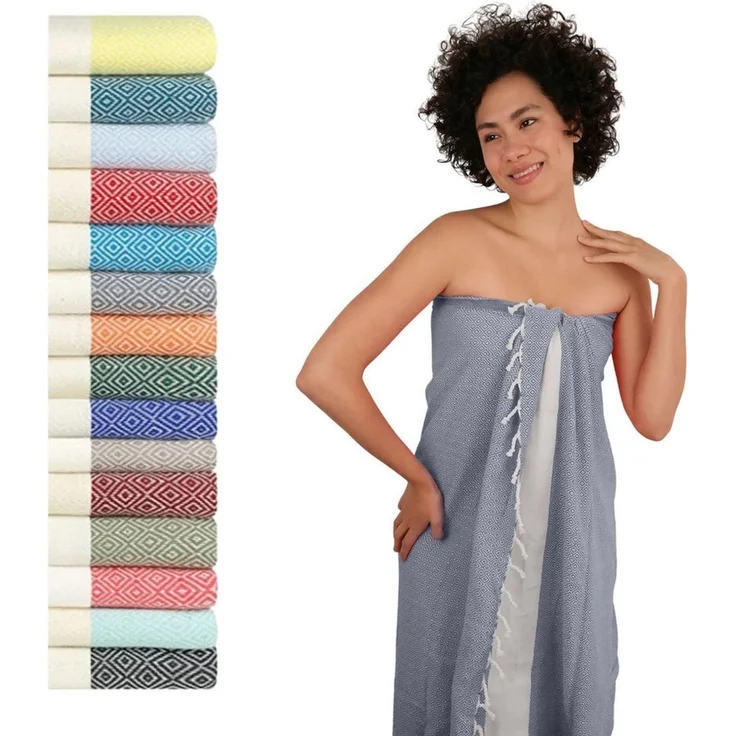 furora HOLIDAY Saunatuch Saunahandtuch Saunatuch Damen + Herren, Hamamtuch groß 100x200 XXL – Bild 1