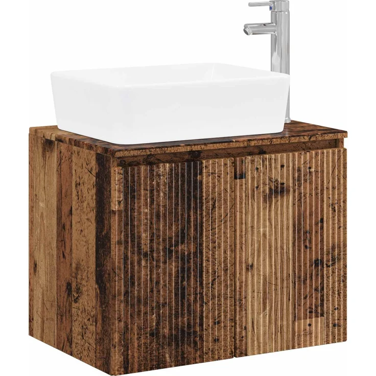 vidaXL Waschbeckenschrank Altholz 62,5 x 44,5 x 80 cm Holzwerkstoff 3404338 – Bild 2