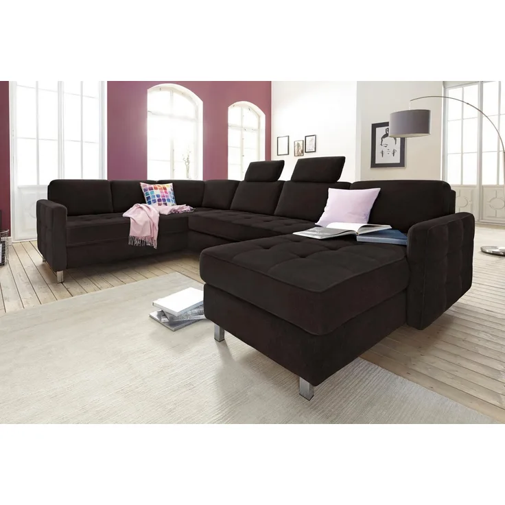 sit&more Wohnlandschaft Pablo U-Form, wahlweise mit Bettfunktion und Bettkasten