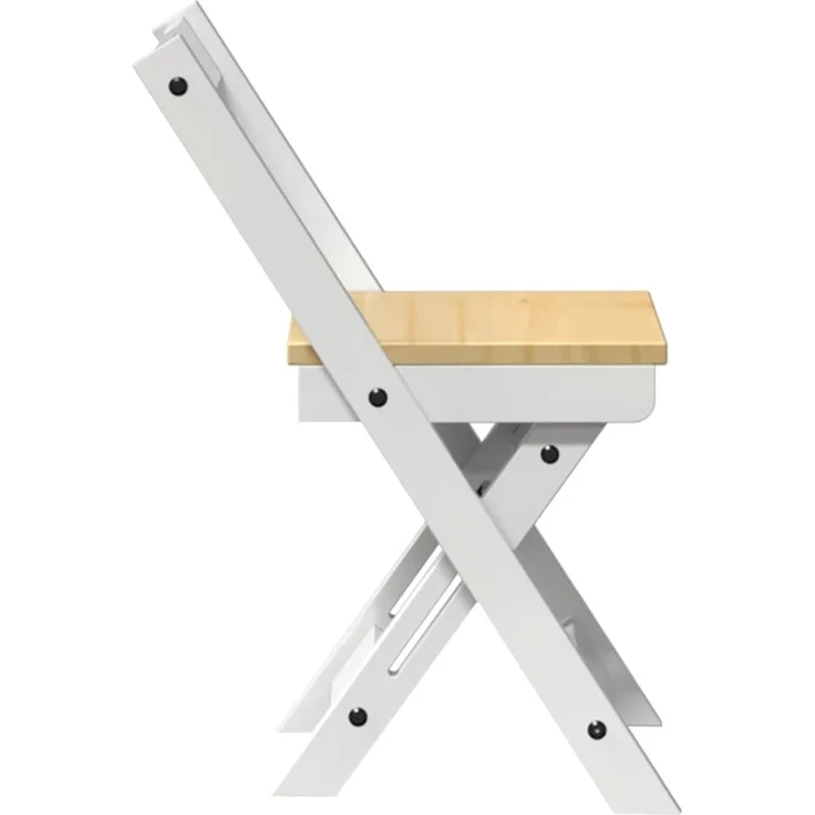 vidaXL Esszimmerstühle Klappbar 4 Stk. Corona Weiß Massivholz Kiefer 4013436 – Bild 5