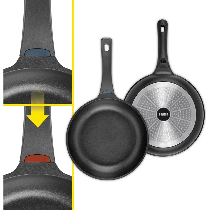 N8WERK Aluguss-Pfanne 28 cm - N8WERK Heat Indicator - Midnight Edition – Bild 4