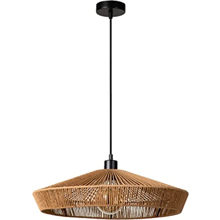 LUCIDE YUNKAI Pendelleuchte, Ø 50 cm, 1xE27, höhenverstellbar, aus Papier, dimmbar, Natürlich – Bild 2