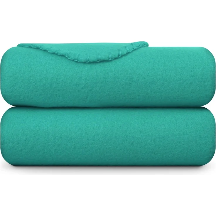 Fleecedecke 130x170 cm ( Türkis ) Wohndecke, Kuscheldecke - Öko Tex - warme Coral Fleece Decke, kuschelig und atmungsaktiv mit Kettelrand - Autodecke – Bild 1
