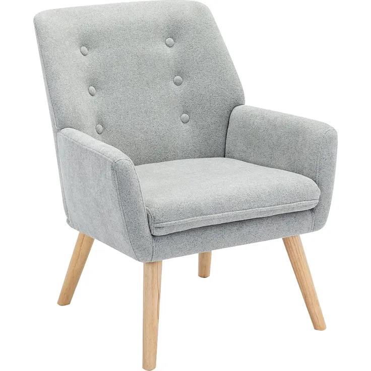 Vente-unique - SERINO - Sessel mit gerader Rückenlehne - Holz, Platte - Holz - Grau - 65 x 68 x 79 cm