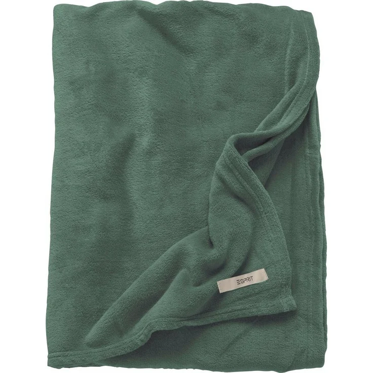 ESPRIT Mellow Kuscheldecke, Polyester darkgreen, 150 x 200 cm – Bild 1