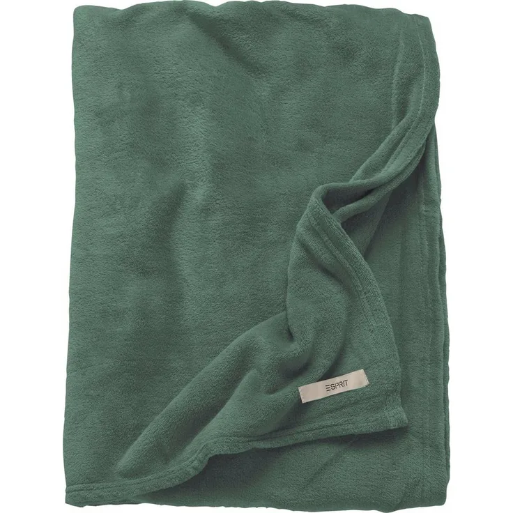 ESPRIT Mellow Kuscheldecke, Polyester darkgreen, 150 x 200 cm