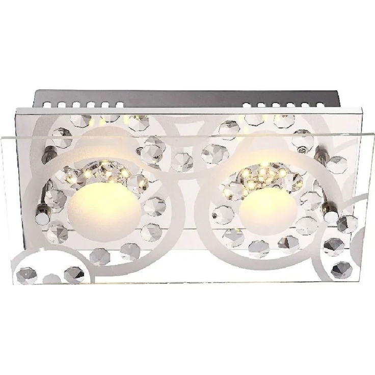 LED Wandlampe, Chrom, Kristalle, L 24 cm – Bild 2