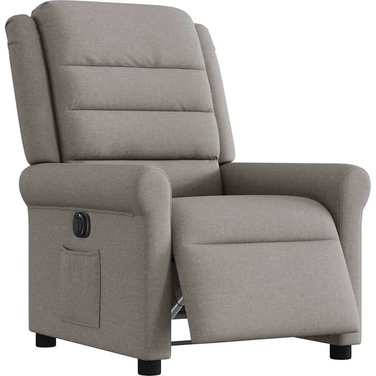 vidaXL Relaxsessel Elektrisch Taupe Stoff 3303301