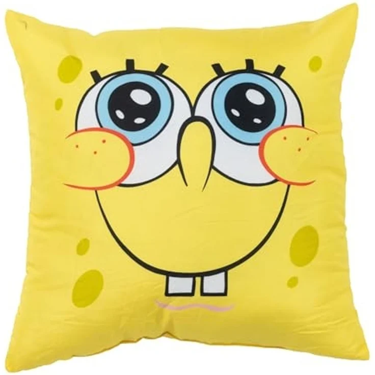 United Labels® Dekokissen Spongebob Schwammkopf Kissen Plüsch Zierkissen Kopfkissen 40x40 cm – Bild 1