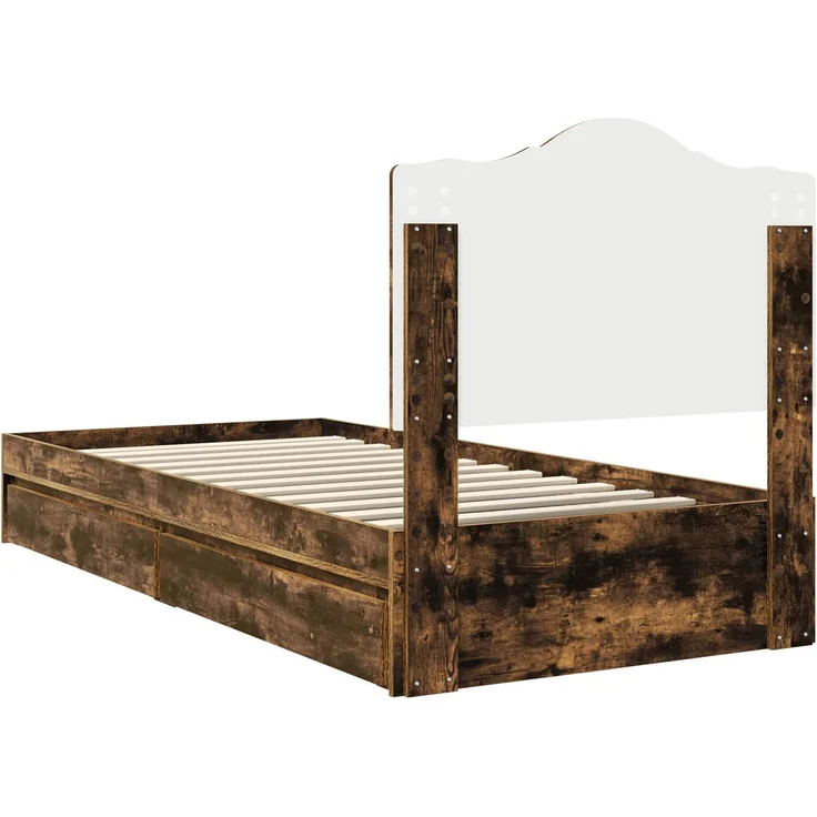 vidaXL Aufbewahrungsbett Geräucherte Eiche 100 x 200 cm Holzwerkstoff 3413538 – Bild 9