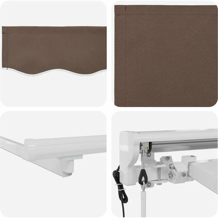 vidaXL Elektrische ausziehbare Markise Taupe 4 × 3,5 m 3426161 – Bild 4