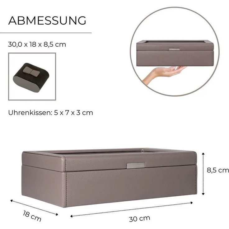 Friedrich23 Uhrenbox Bond Cross Grain für 10 Uhren