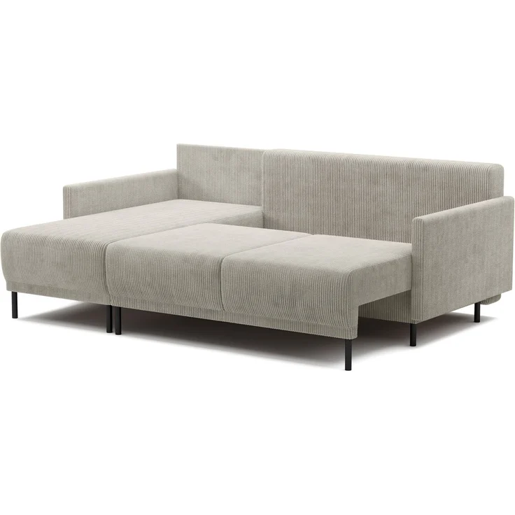 Selsey 'Hamiel' Ecksofa mit Schlaffunktion & Bettkasten, Cord, Universal, Hellbeige – Bild 8