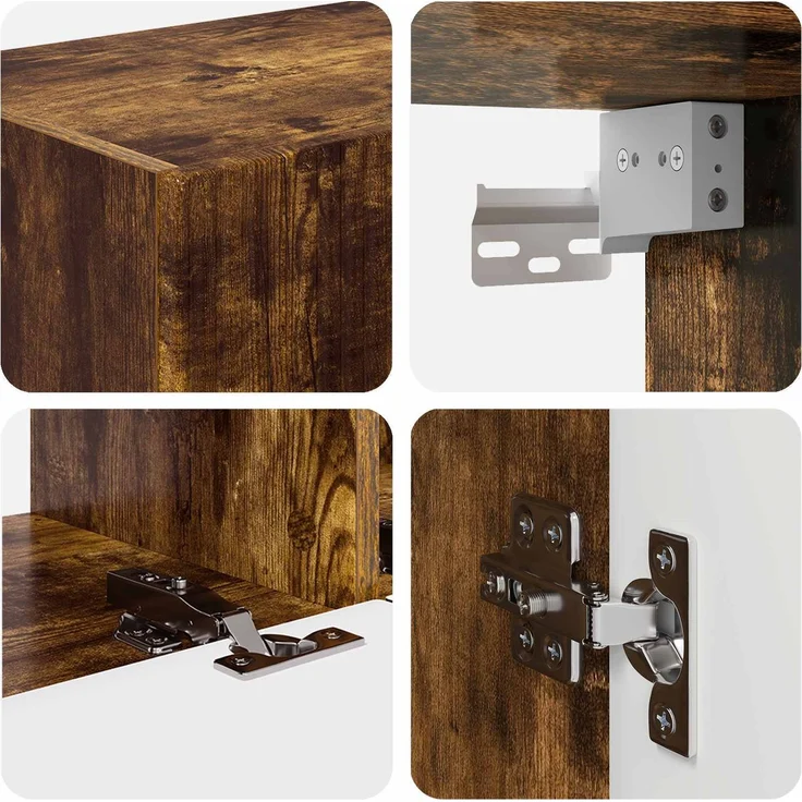 vidaXL TV-Schrankset 4 pcs Geräucherte Eiche Holzwerkstoff 3409038 – Bild 11