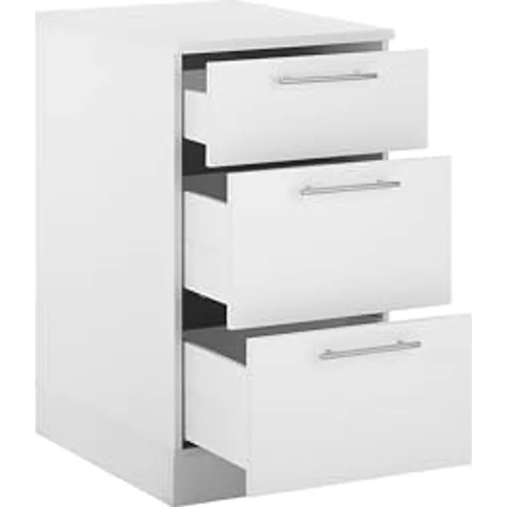 Laundreezy Unterschrank, Weiß - Schubladenschrank für Waschküche & Hauswirtschaftsraum - 50 x 92 x 68 cm (B/H/T) – Bild 8