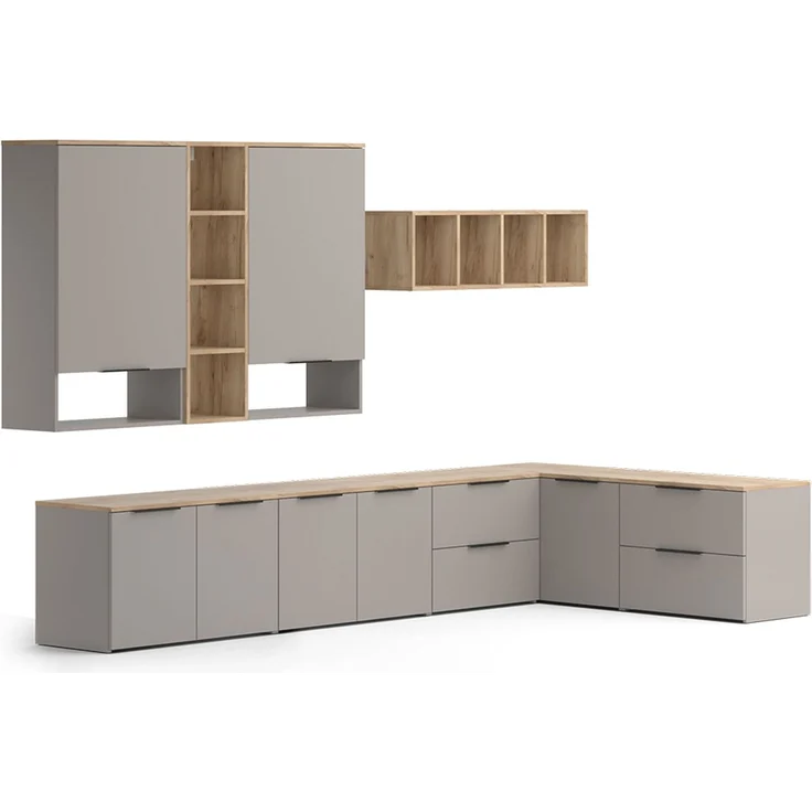 Wohnwand Wido Greige 9 Teile Vicco – Bild 1
