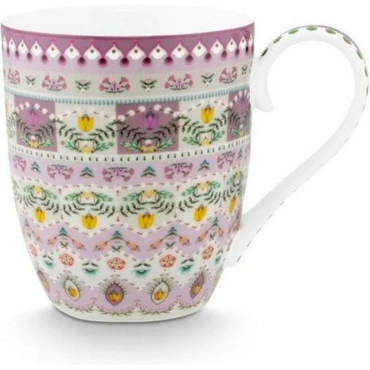 PiP Studio Becher Lily&Lotus Henkelbecher 450ml Set 2tlg, Porzellan, Set/2 Mugs XL Lily&Lotus 450ml – Bild 2