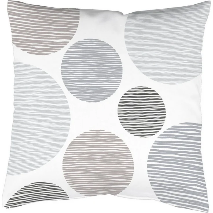 Home Basics Gardine Kissenhülle BORDEN samt, Kreisdruck, ohne Füllung, beidseitig bedruckt, (1 St), Polyester – Bild 3