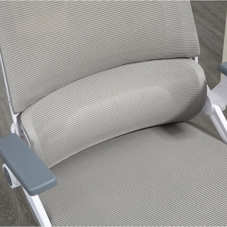 Bürostuhl 58 x 61 x 102–119 cm in Grau mit verstellbarer Kopfstütze und Wippfunktion – Bild 7