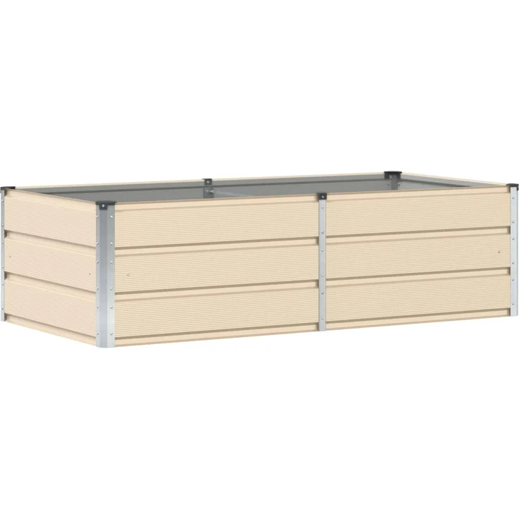 vidaXL Pflanzkübel Elfenbein 160 x 80 x 45 cm Stahl 42018088 – Bild 2