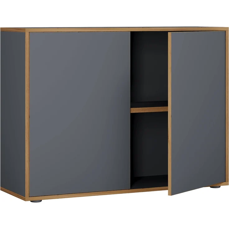VCM Büroschrank Salia 920723 Anthrazit H. 74 x B. 100 x T. 33 cm – Bild 2