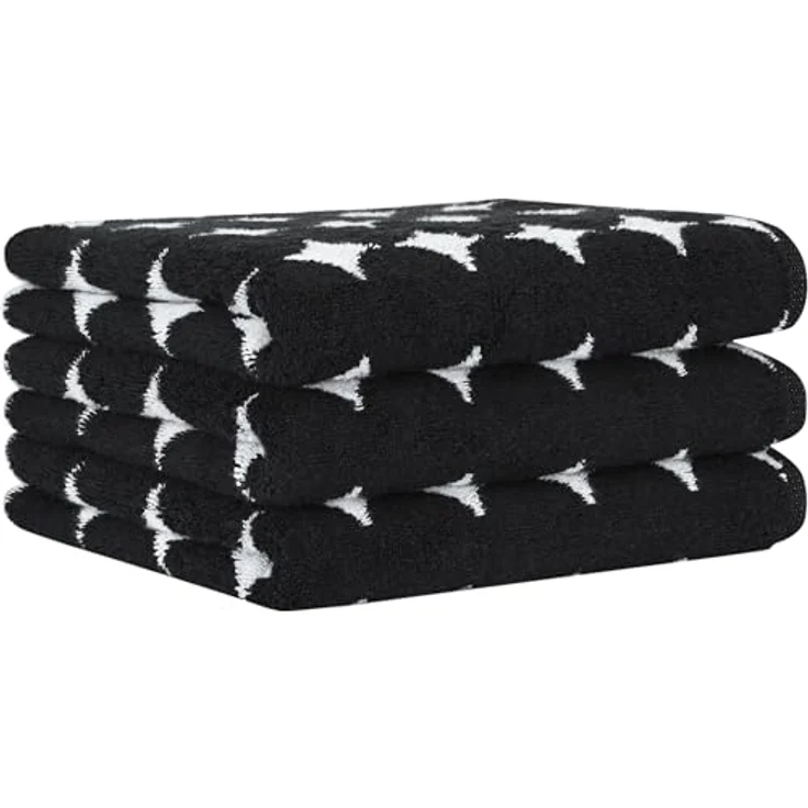 Cawö Handtücher Black&White Bubbles 6279, 100% Baumwolle (1-St) – Bild 4