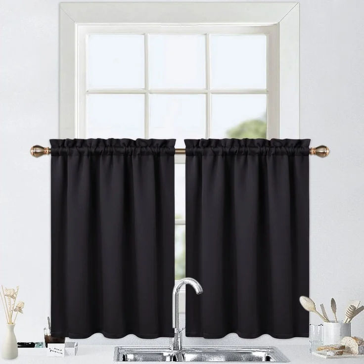 GarveeMore Verdunkelungsvorhang Blickdichte Verdunkelungs‑Valance aus 230GSM Mikrofaser, wärme (2 St), Waschmaschinenfest & farbbeständig für langjährige Nutzung – Bild 3