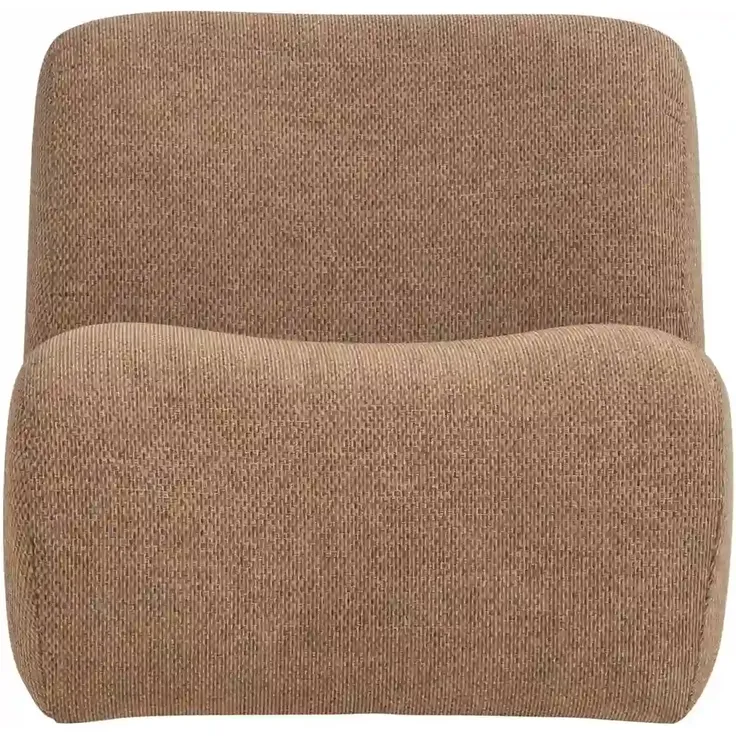 Sessel Nomu - Chenille-Stoff Hellbraun – Bild 3