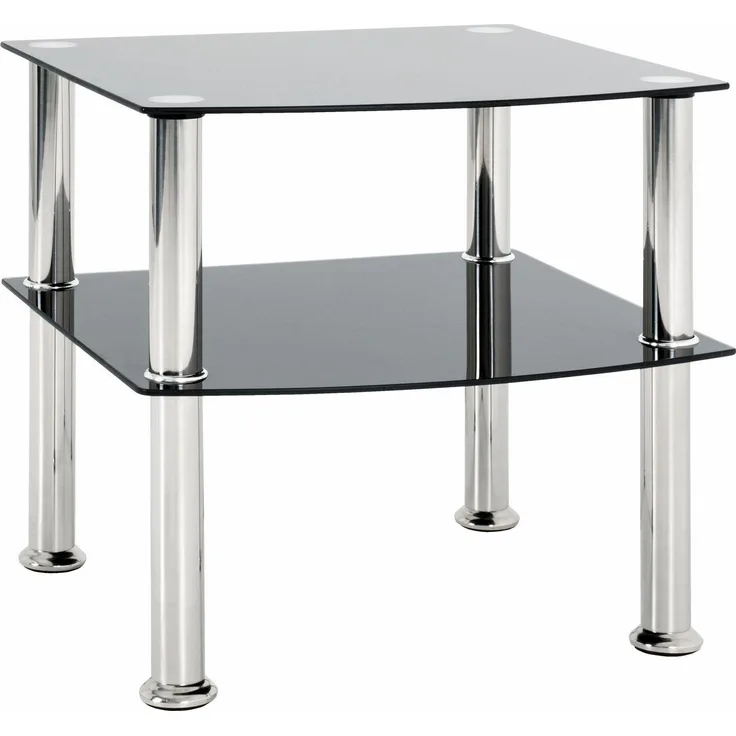 Beistelltisch edelstahl schwarz 45x45x44cm