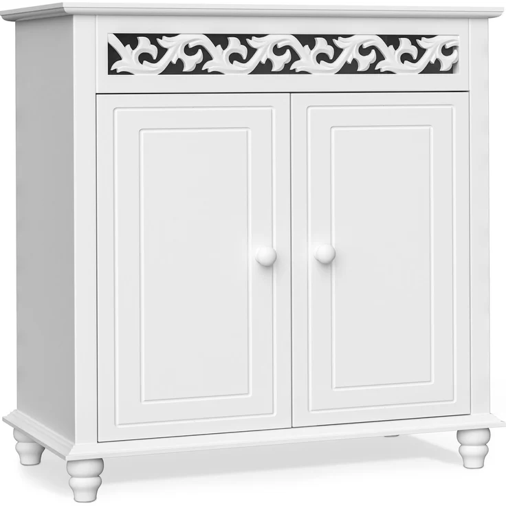 Casaria Kommode Sideboard Schrank Jersey 2 Türen Weiß – Bild 1