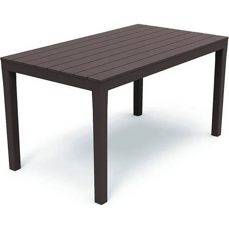 Gartentisch Rechteckig Mokka 138 x 80 x 72 cm Holz-Optik