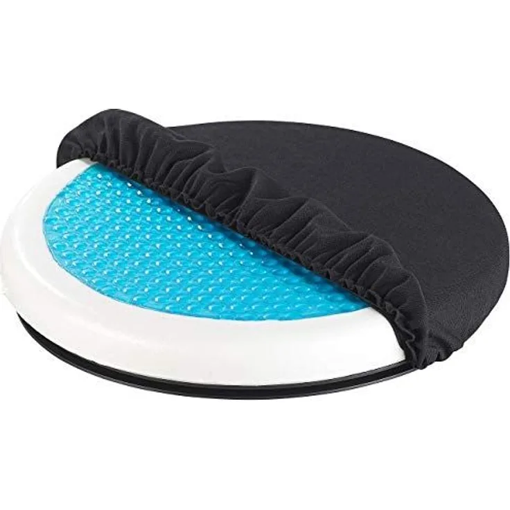 Newgen Medicals Drehkissen: 360° drehbares Schaumstoff-Sitzkissen mit kühlender Gel-Schicht (Drehkissen für Autositz)