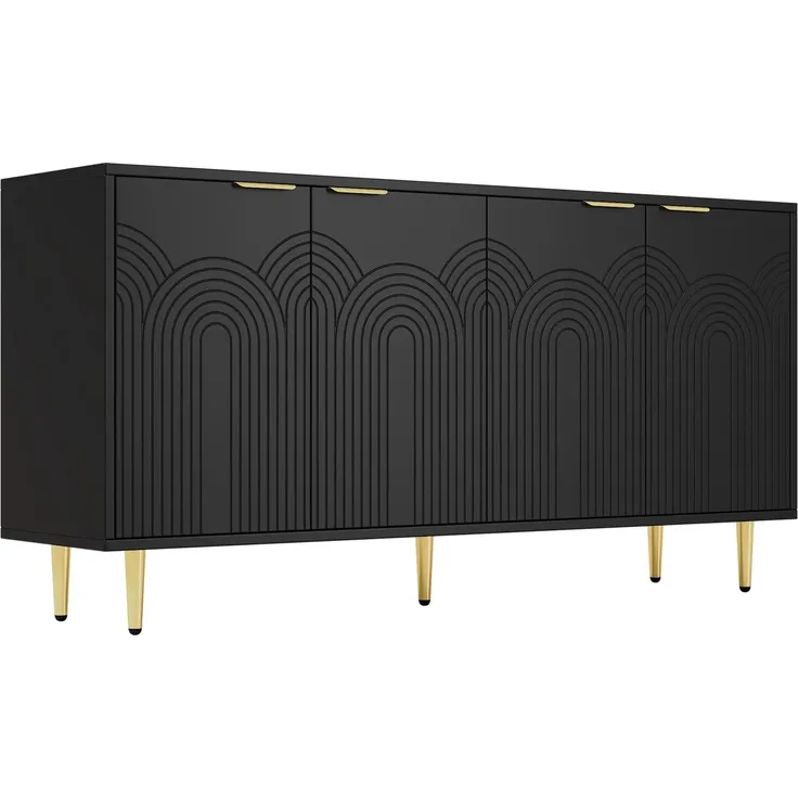 Sideboard (160/40/80 cm) Mehrzweckschrank mit Türen, Küchenschrank, Aufbewahrungsschrank, Wohnzimmerschrank, matt – Bild 7